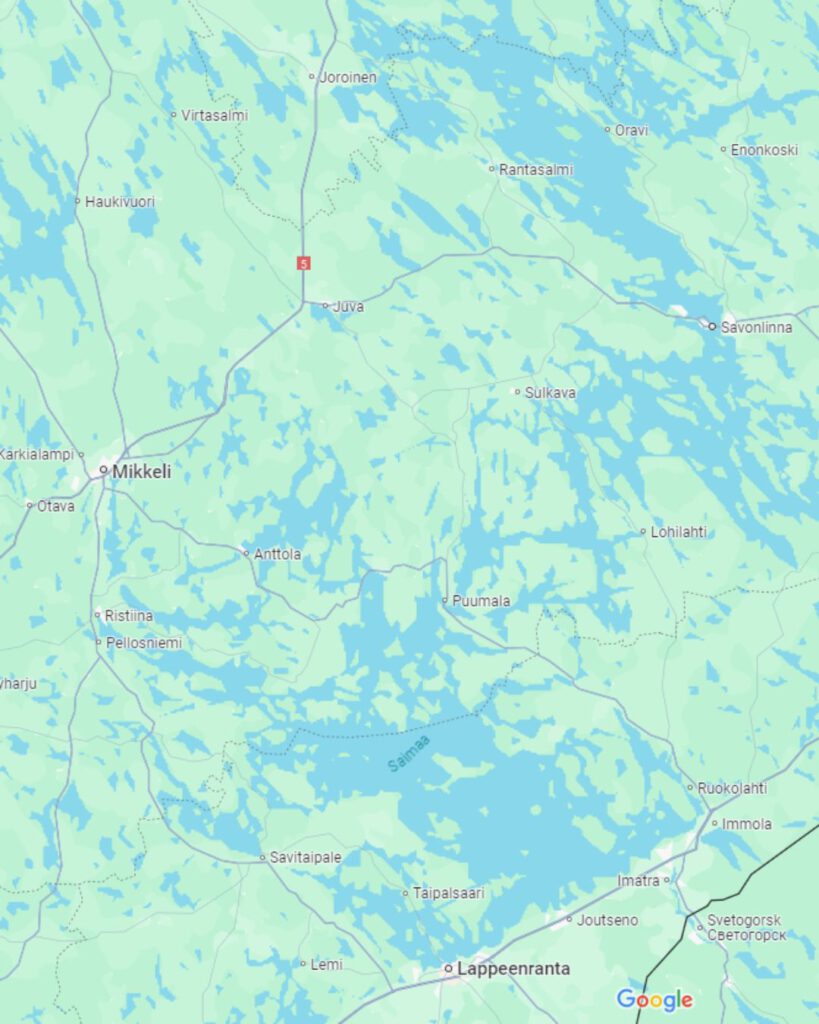 Google Map of Saimaa