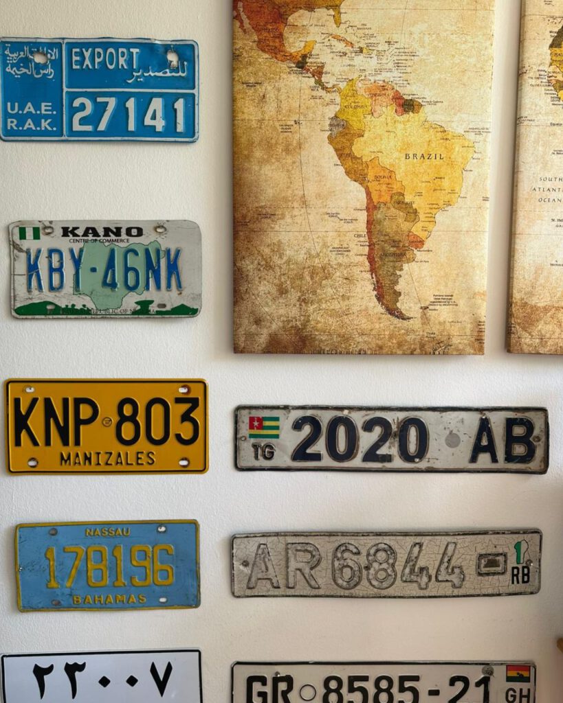 Car Licence plates from Togo, Colombia and Nigeria