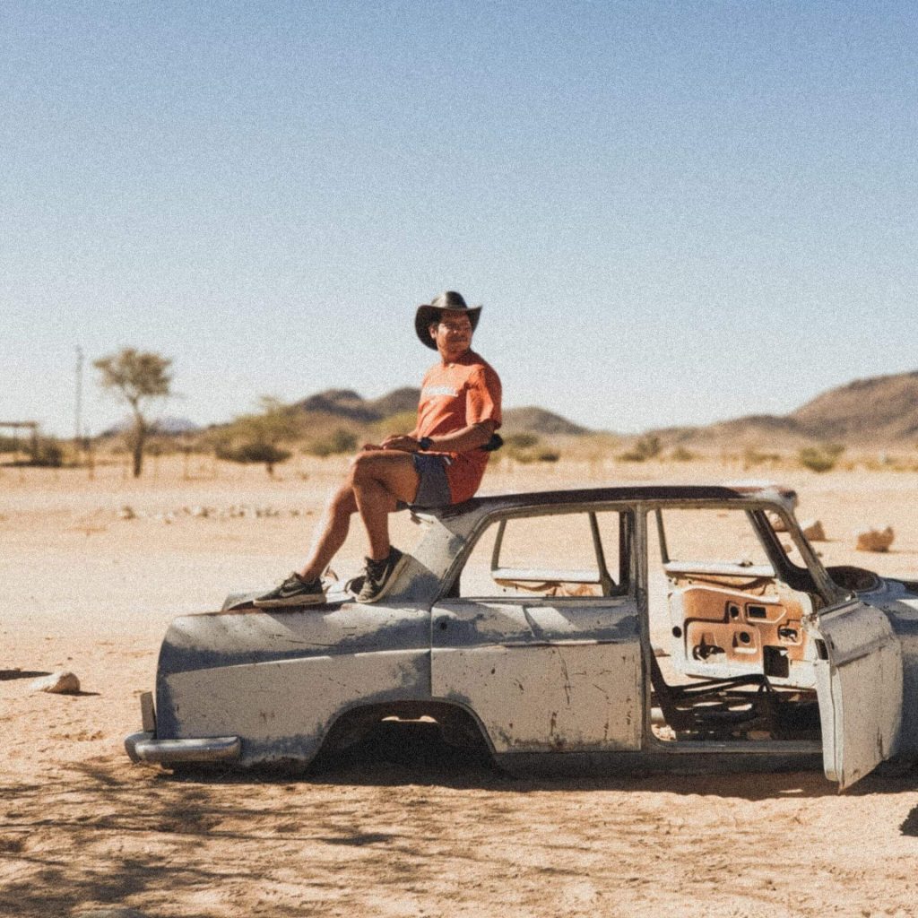 abandoned car in solitaire lodge in Namibia