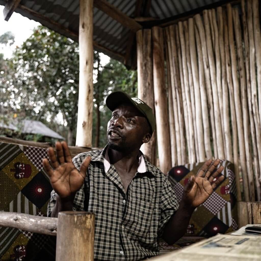 poacher in Uganda