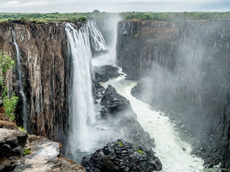 View of the Victoria Falls from Livingstone Island