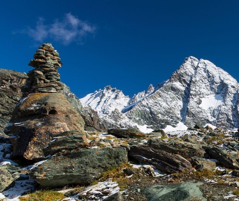 Mountain views while hiking