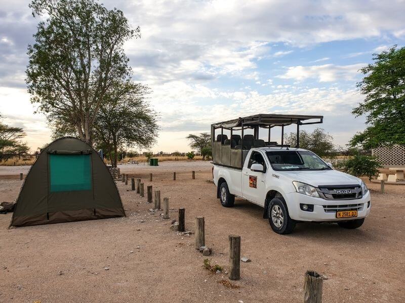 Renting a safari vehicle for a day can be a good introduction for a self-driving trip to Etosha