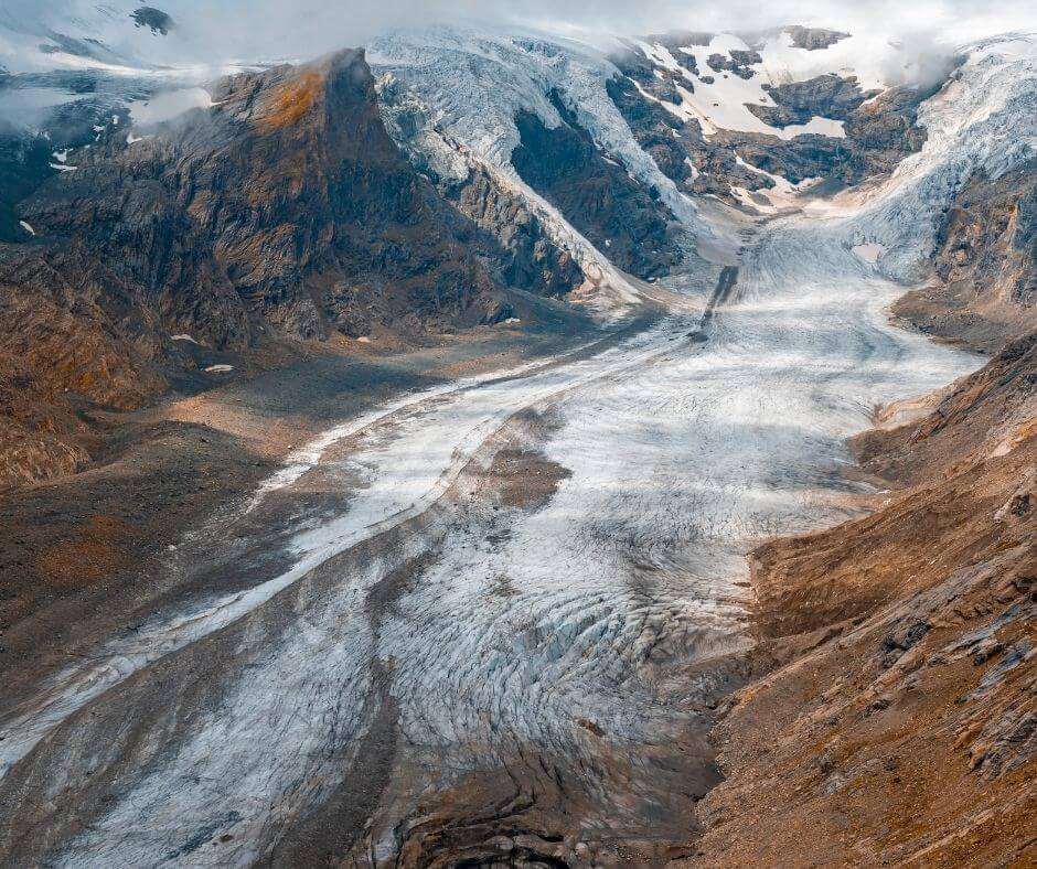 View of the Pasterze Glacier