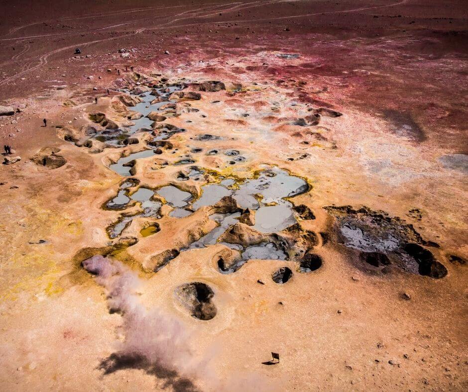 Aerial-View-GEyser-Sol de Manana- Eduardo Avaroa National Park