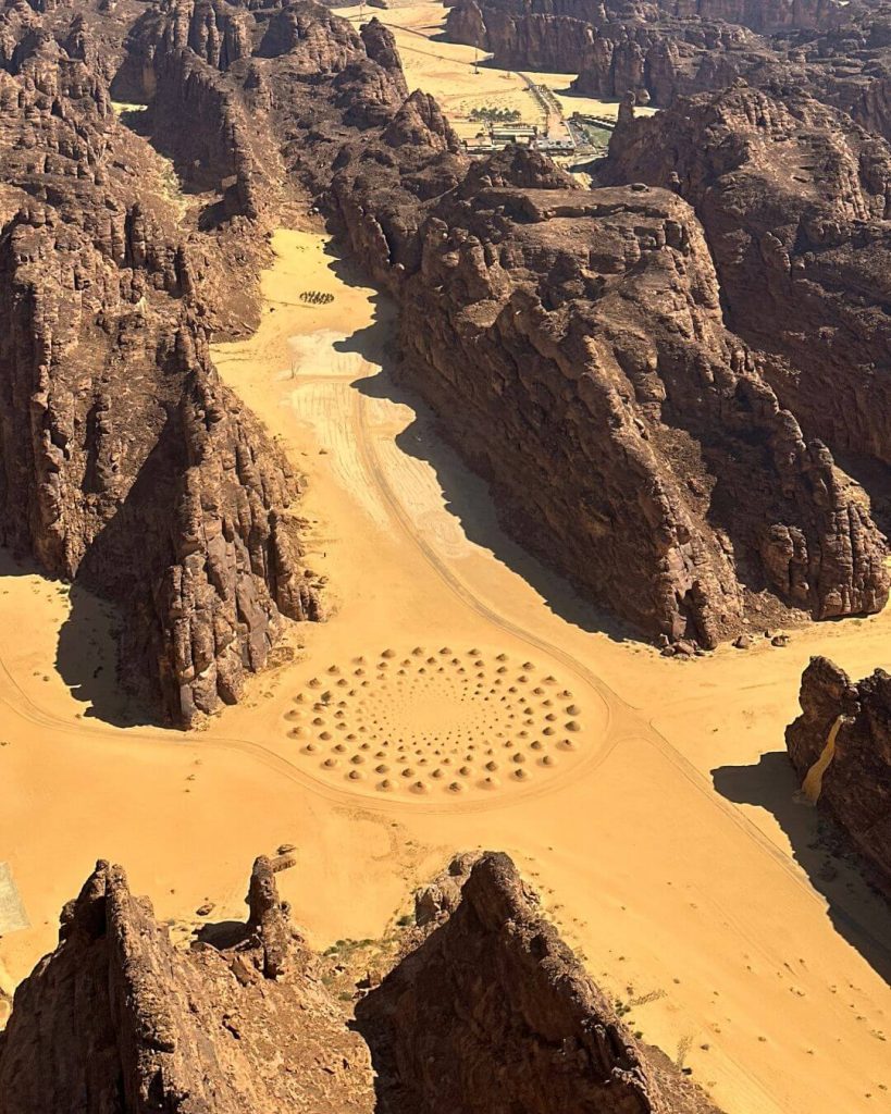Views from the helicopter ride in AlUla