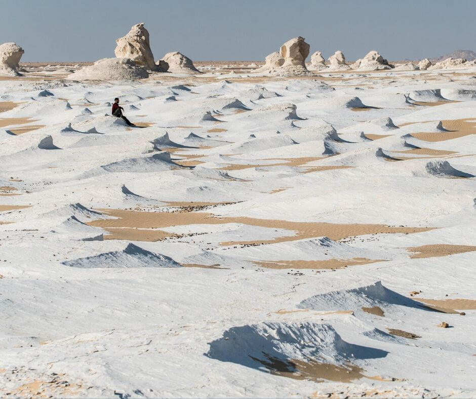 Limestone formations white desert