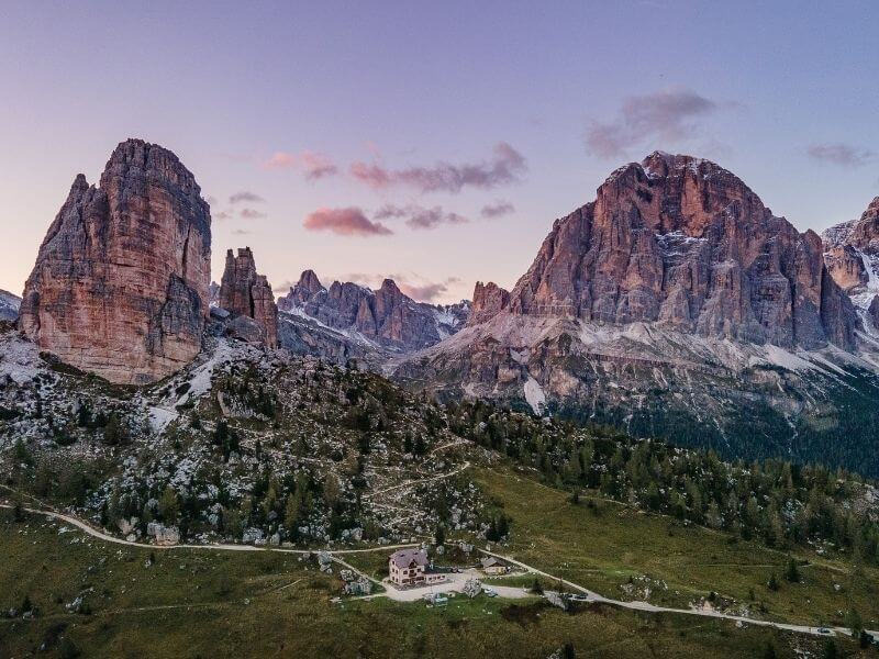 Rifugio at Cinque Torri in the Dolomites