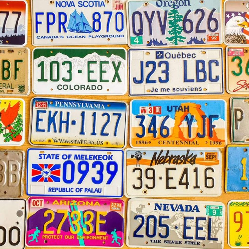 Collect car license plates from all over the world