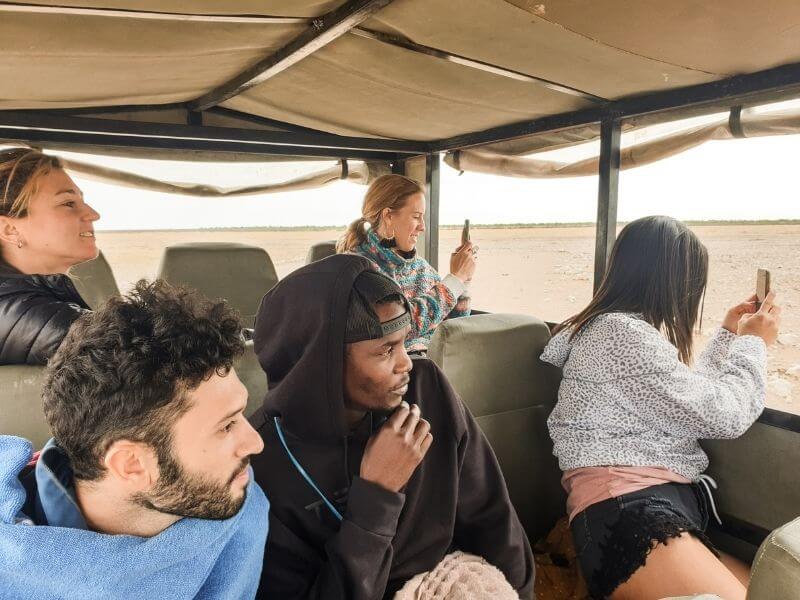 safari car in Etosha