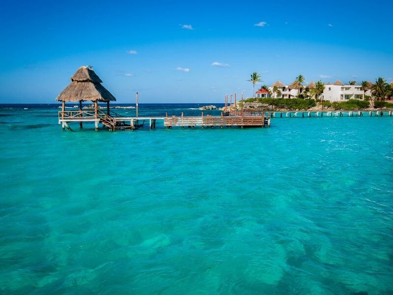 Pier of Isla Mujeres in Mexico