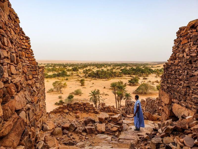 View of the valley from the top of the ruins of Ouadane