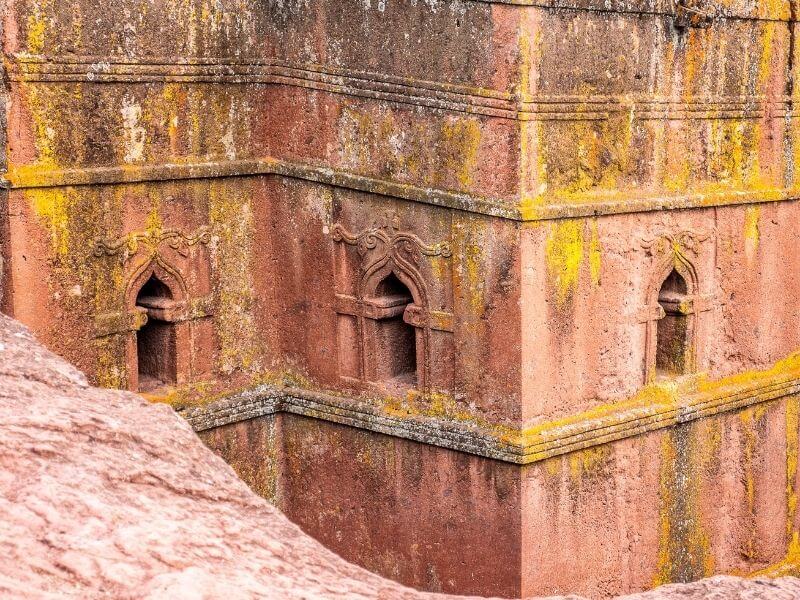 Details of the St George Church in Lalibela,  Ethiopia