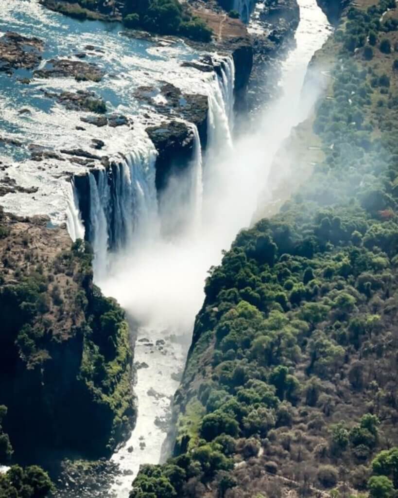 This was the view from my helicopter flight over Victoria Falls