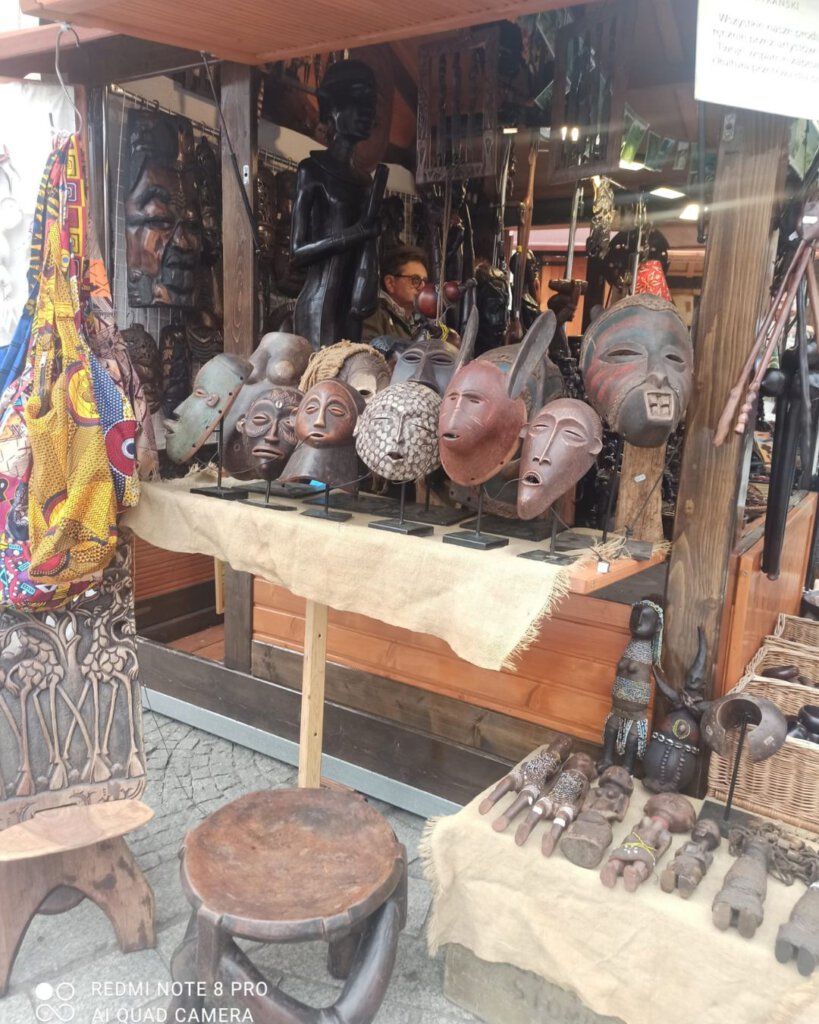 Masks from the artisan market in Niamey