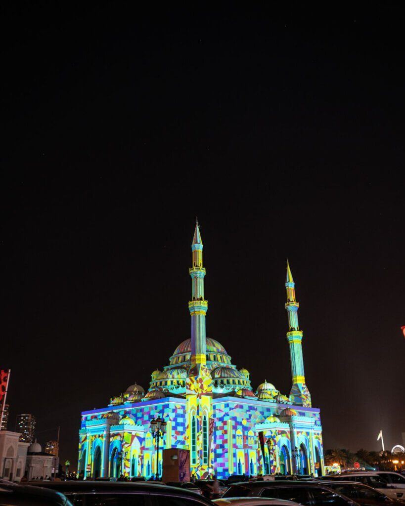 View of one of the displays at the Al Noor Mosque