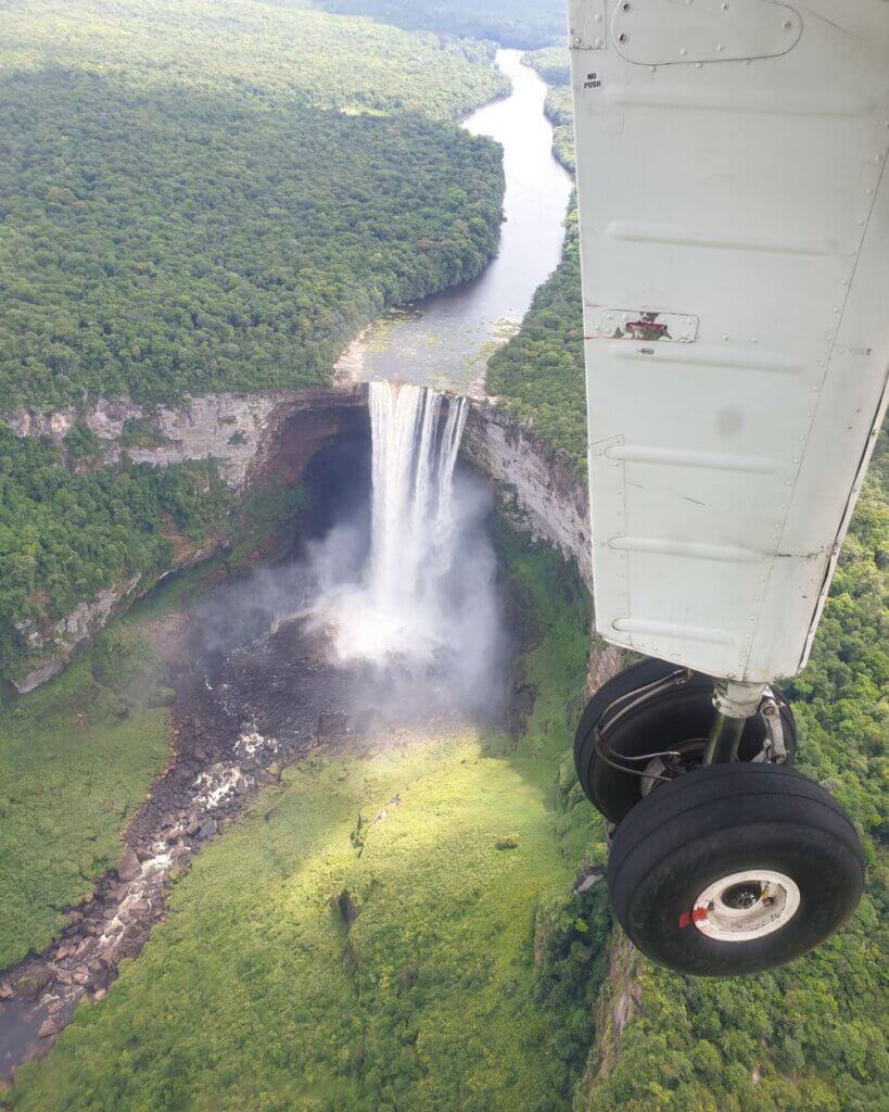 View of the Kaieteur Falls from the air