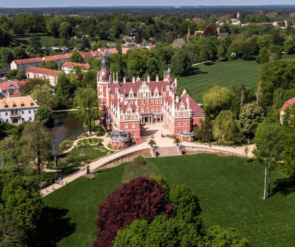 Green areas around the Bad Muskau Castle