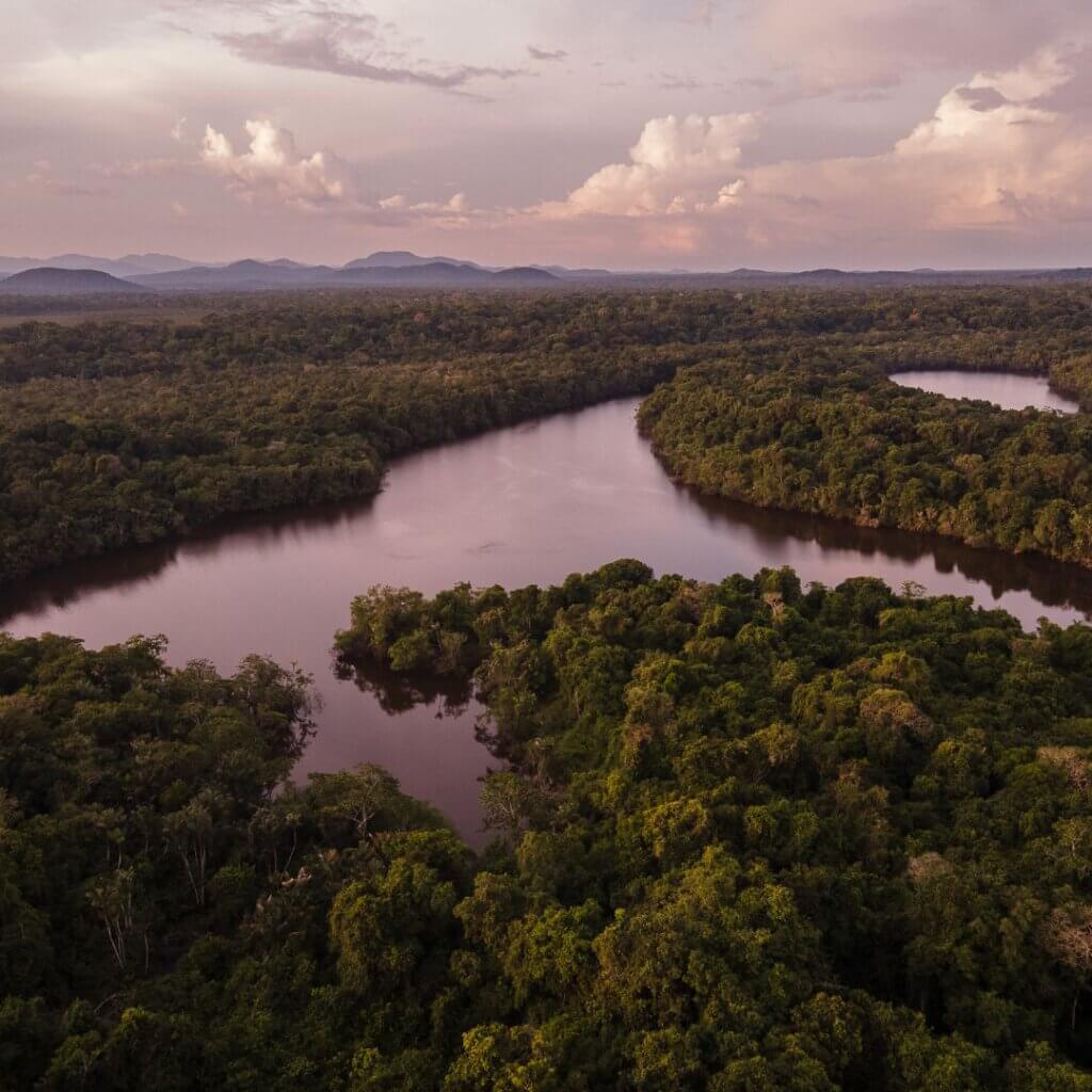 Aerial view of Guyana