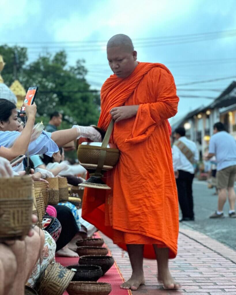 Morning monks in Luang Prabang