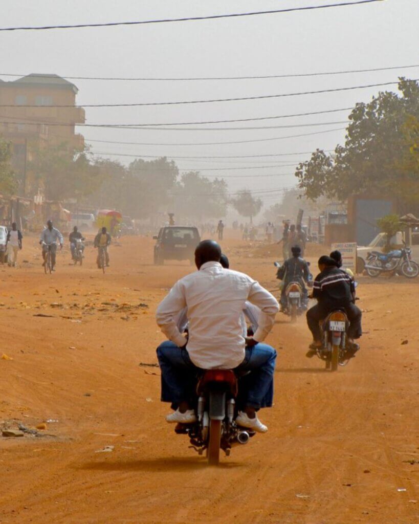 Traveling by motorbike