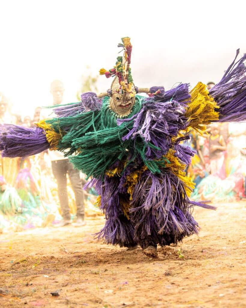 Another example of Bobo masks during a funeral