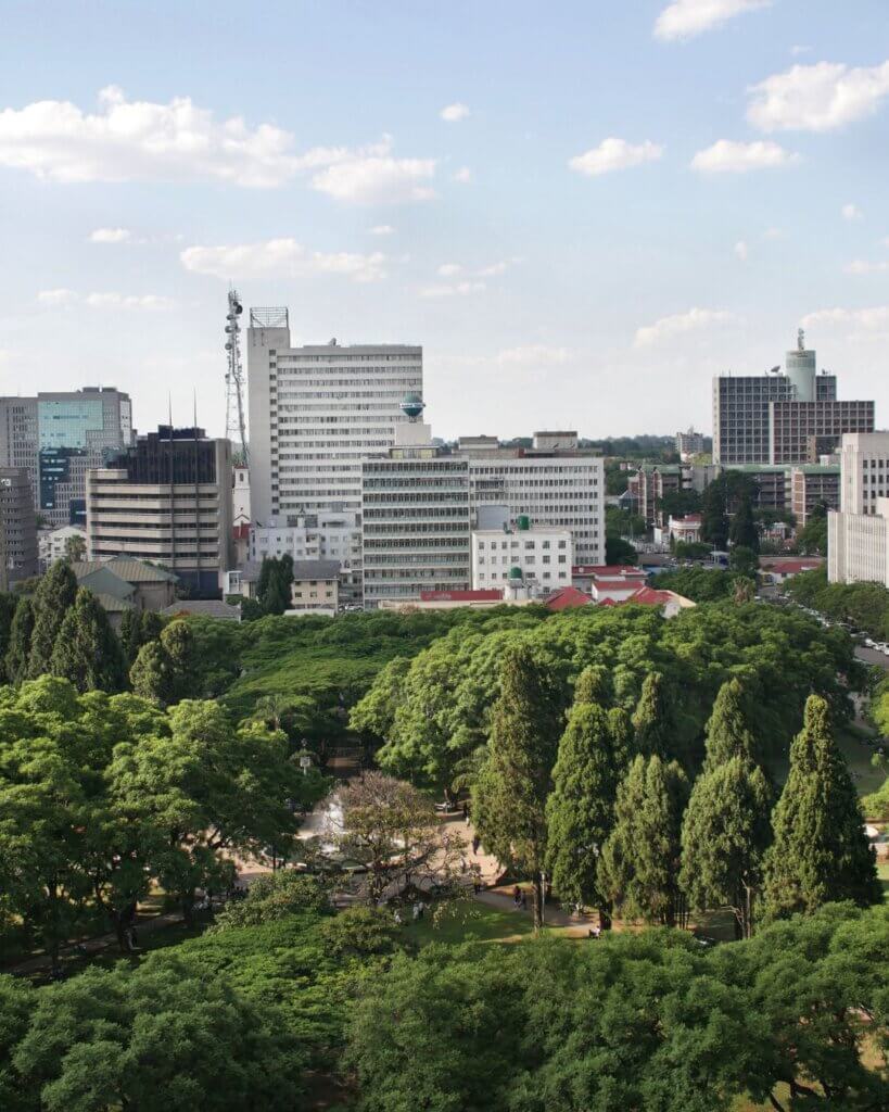 View of Harare, capital of Zimbabwe