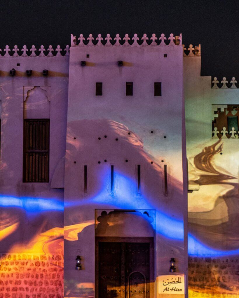 Art display at the Al Dhaid Fort: