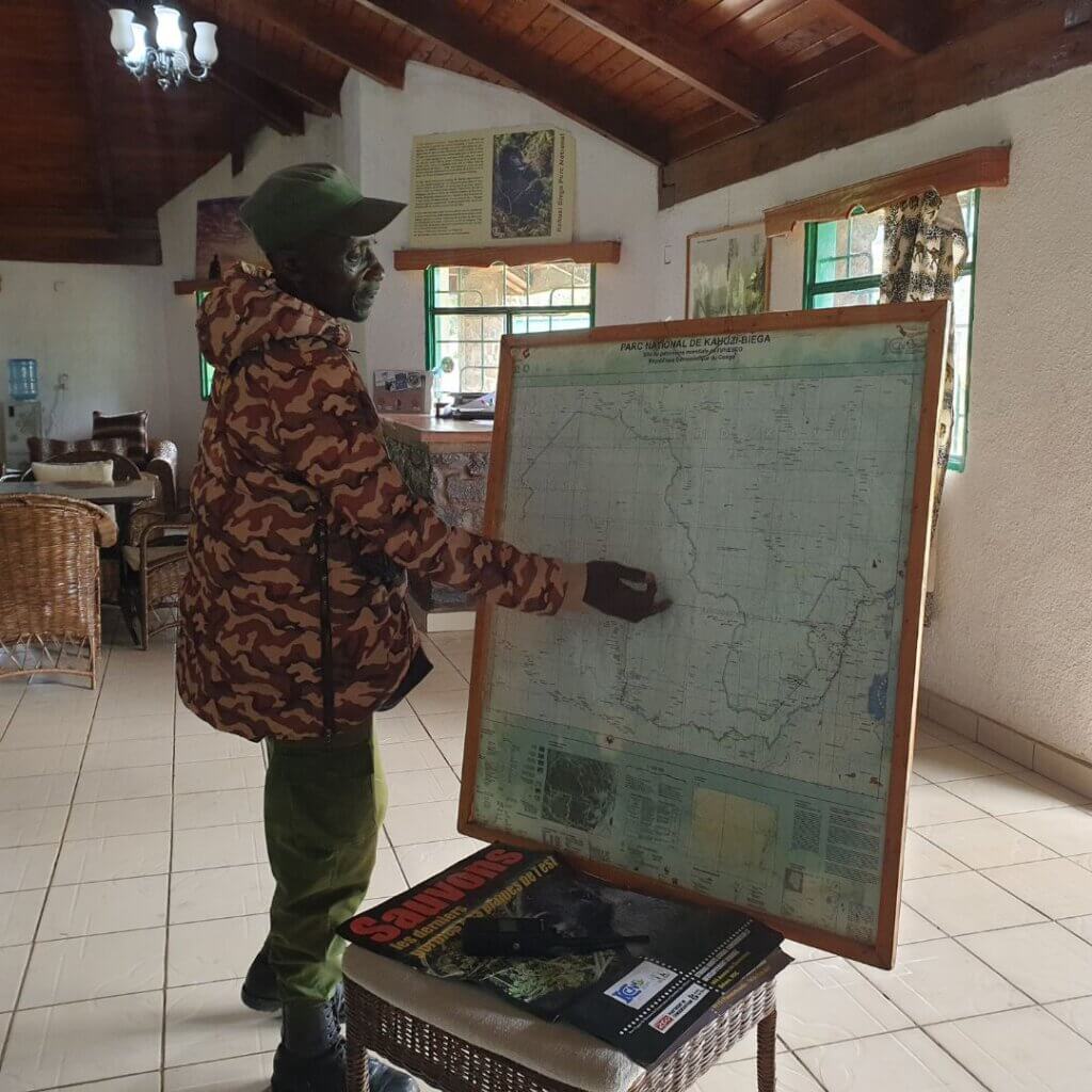 Briefing before departure gorilla trekking