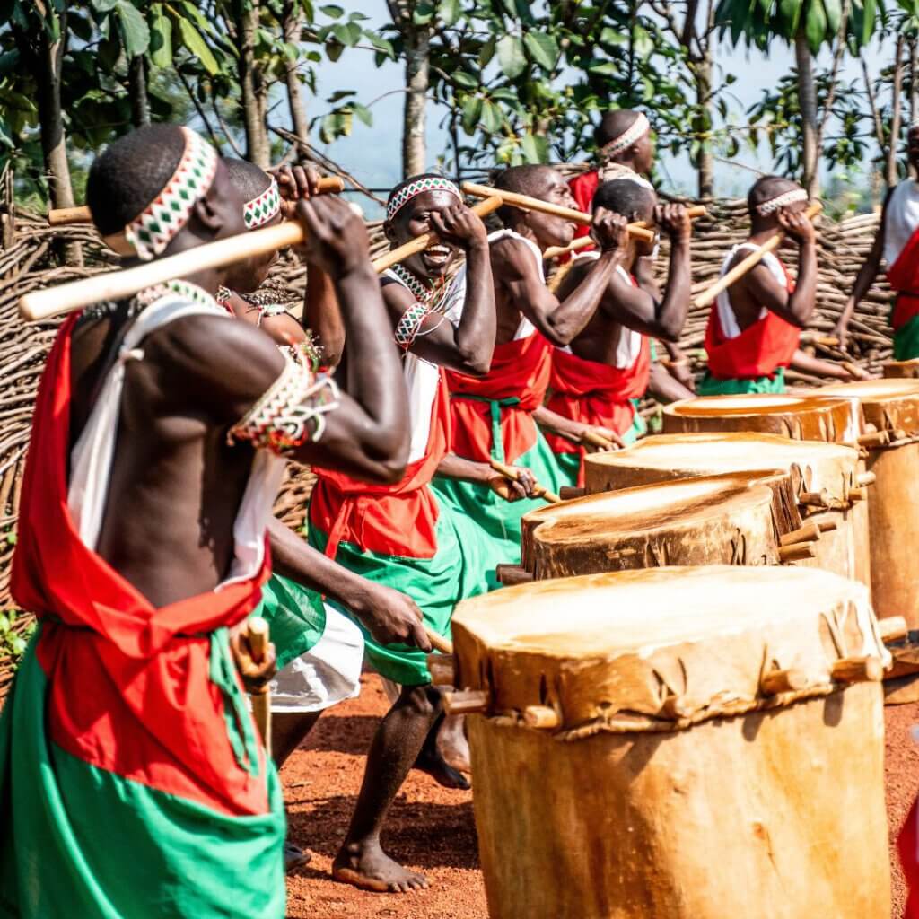 Royal drummers of Burundi performing