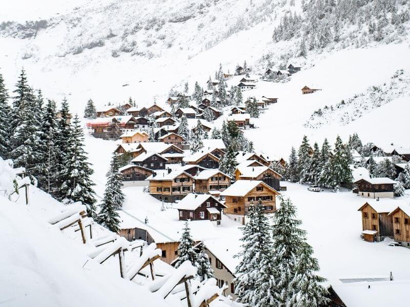 Malbun in a snowy day