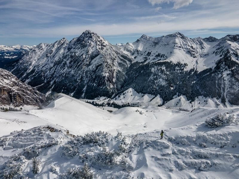 Aerial views of the Liechteinstein Alps