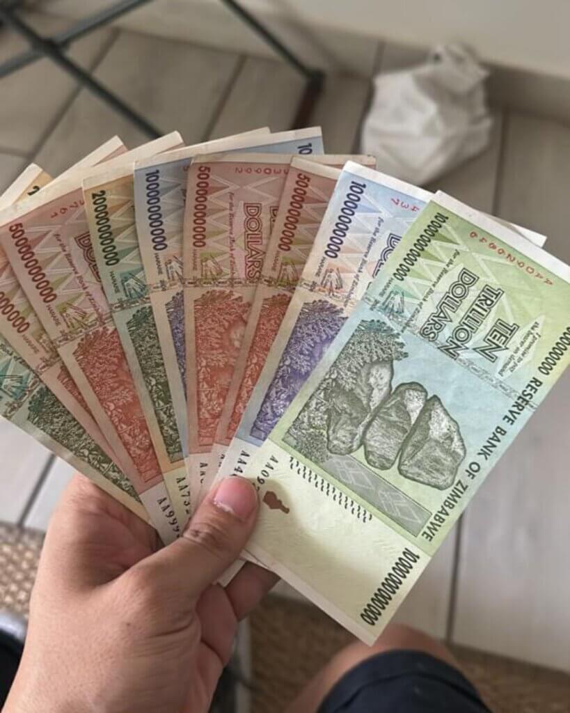 I got a full set of bills from Zimbabwe