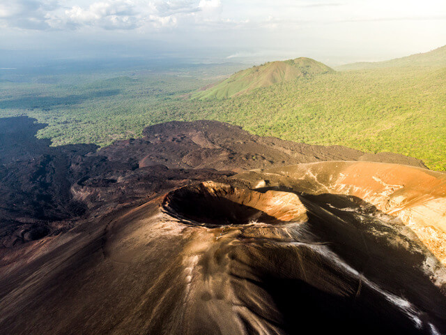 Aerial view of Cerro Negro in Nicaragua