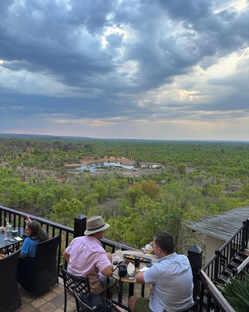 Sunset view from the Victoria Falls Safari Lodge