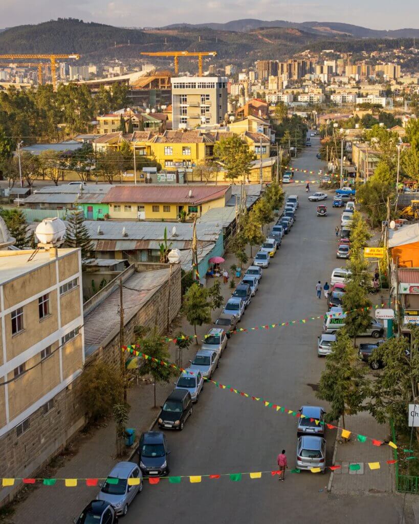 View of Addis Abeba in Ethiopia