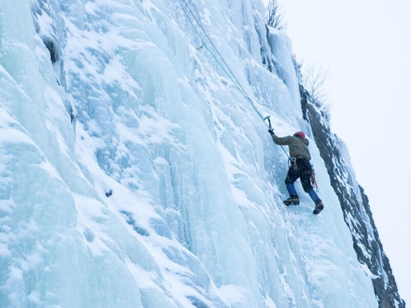 ice climbing in the dolomites