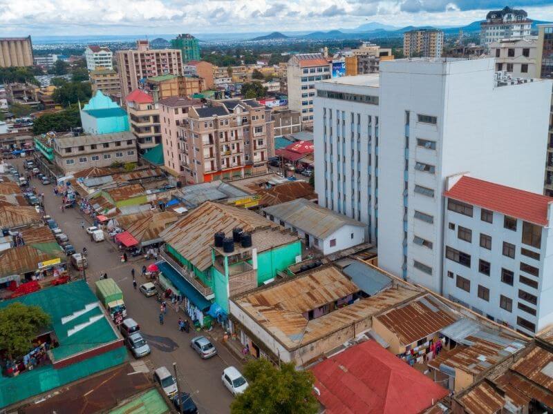 City center of Arusha in Tanzania