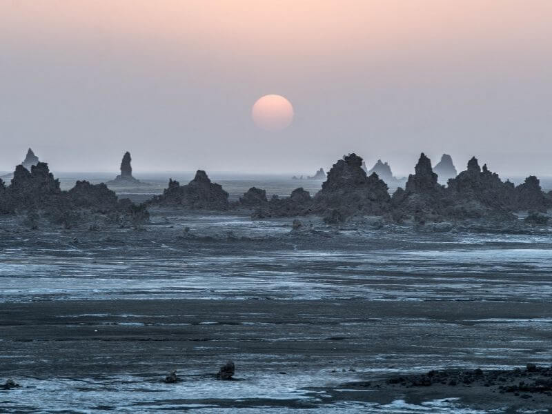 Sunset at Lac Abbe Djibouti