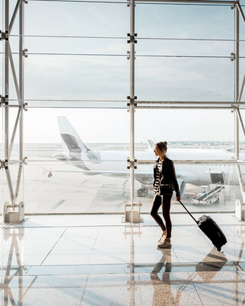 woman at airport