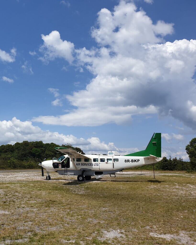 Small planes traveling to Kaieteur Falls in Guyana