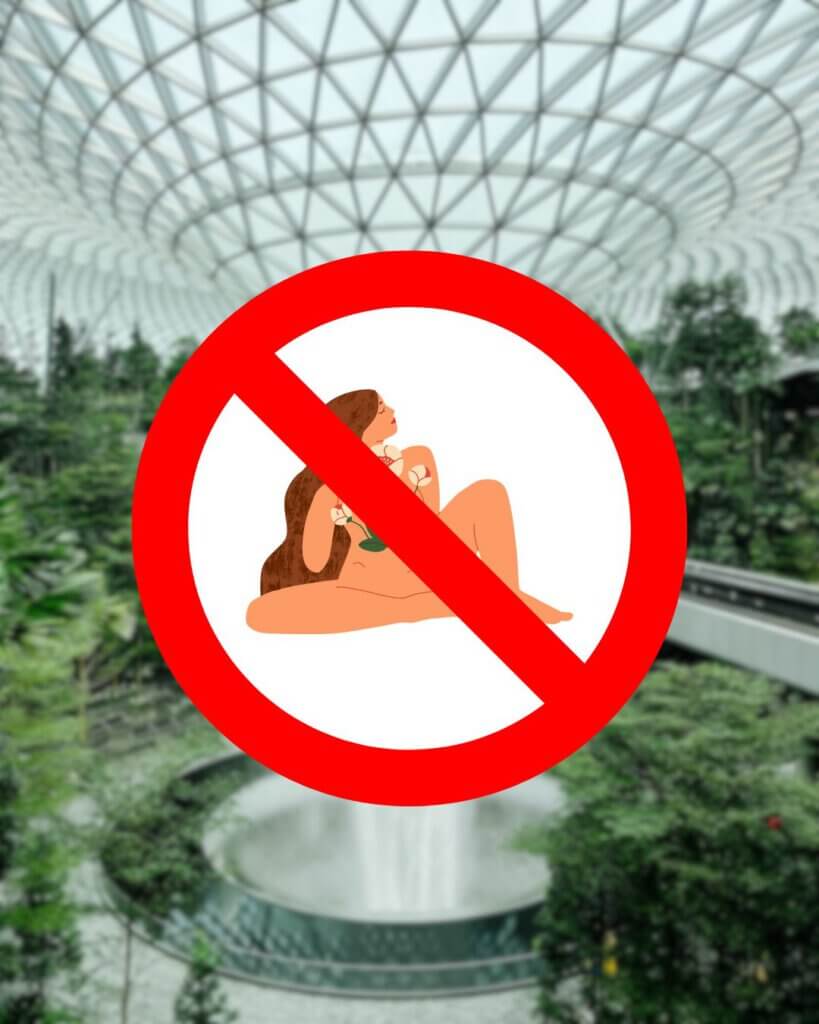 No naked at home - Singapore crazy laws