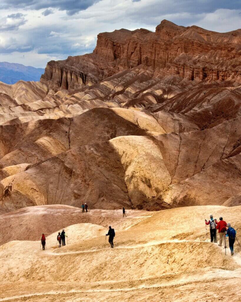 Hiking in the Death Valley, USA