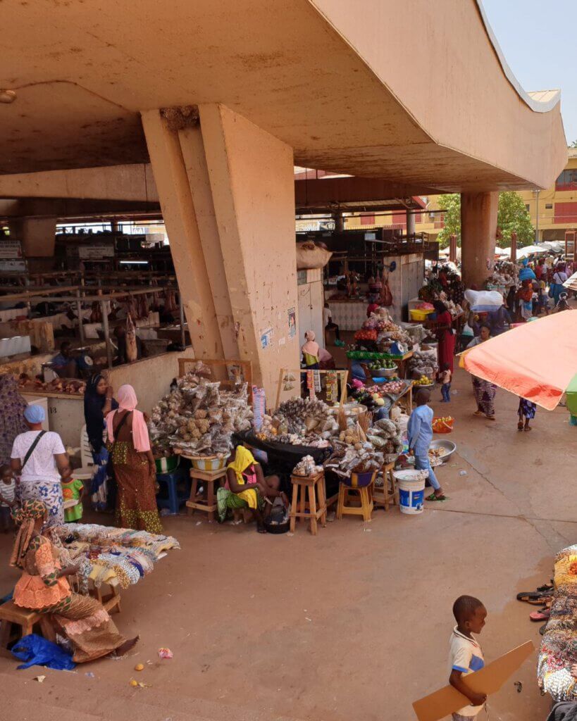 Inside the main market of Ouaga