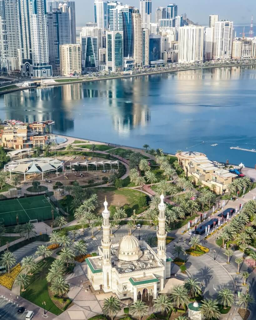 The mosque in Sharjah