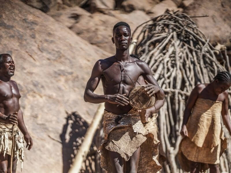 Damara showing a dance at the Damara Living Museum