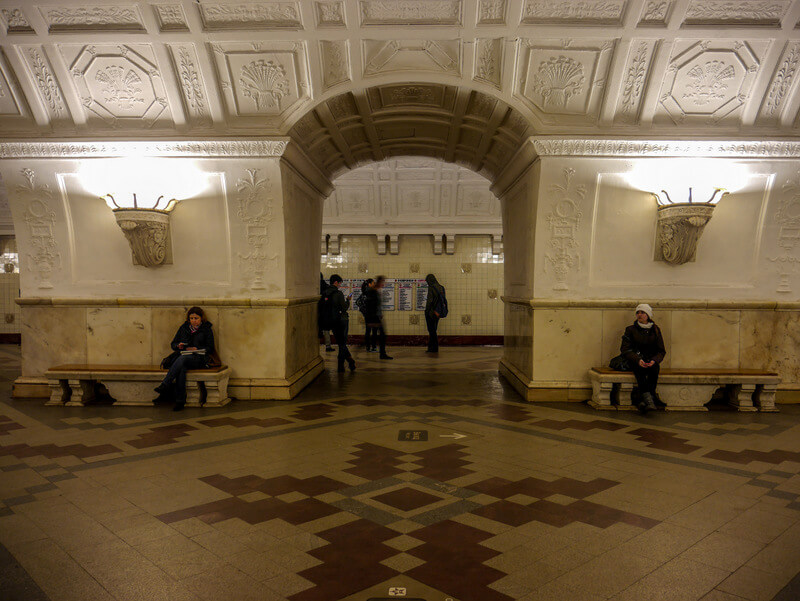 Belorusskaya metro station in Moscow,