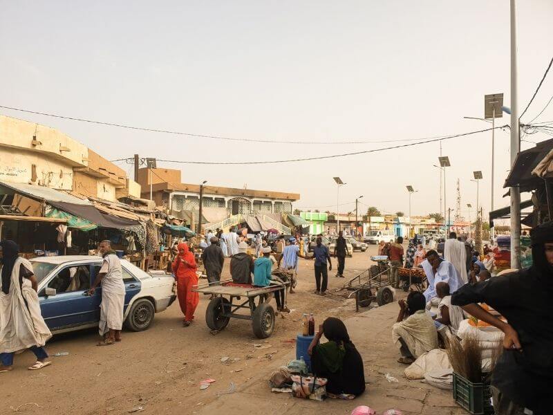 the city center of Atar in Mauritania