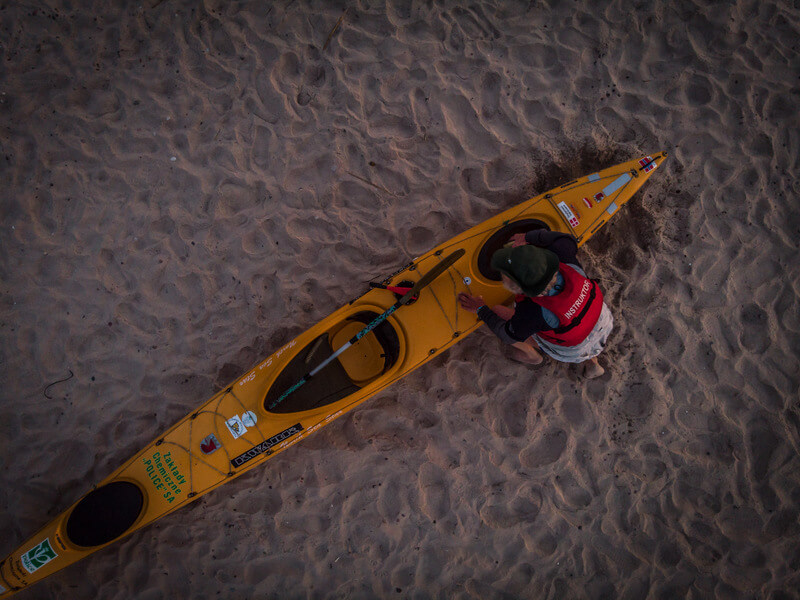 Alesander Doba crossed the ocean on a kayak