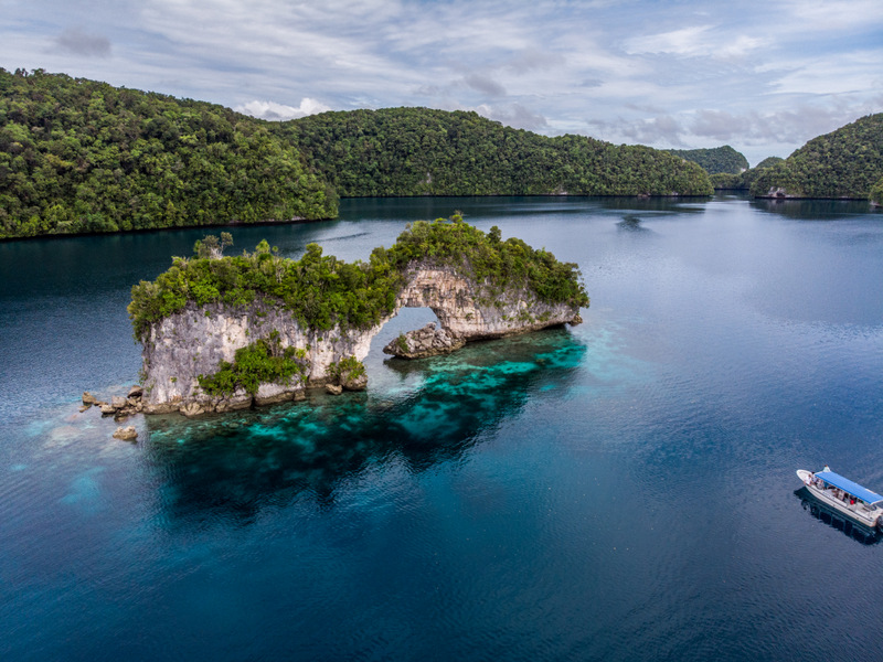 The Arch is one of the Rock Islands most beautiful locations - Jellyfish Lake tour
